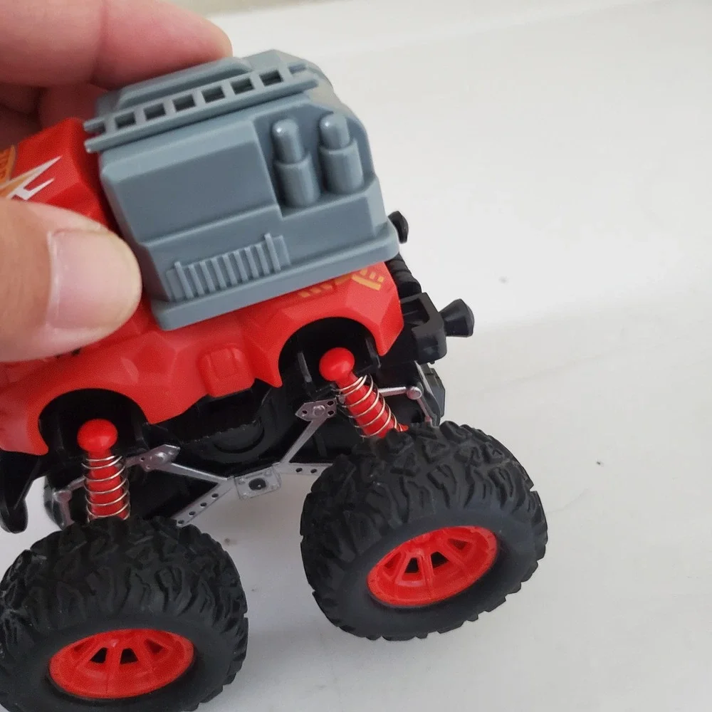 Red Monster Truck Fire Engine Toy with Suspension 22105LW Rescue Vehicle